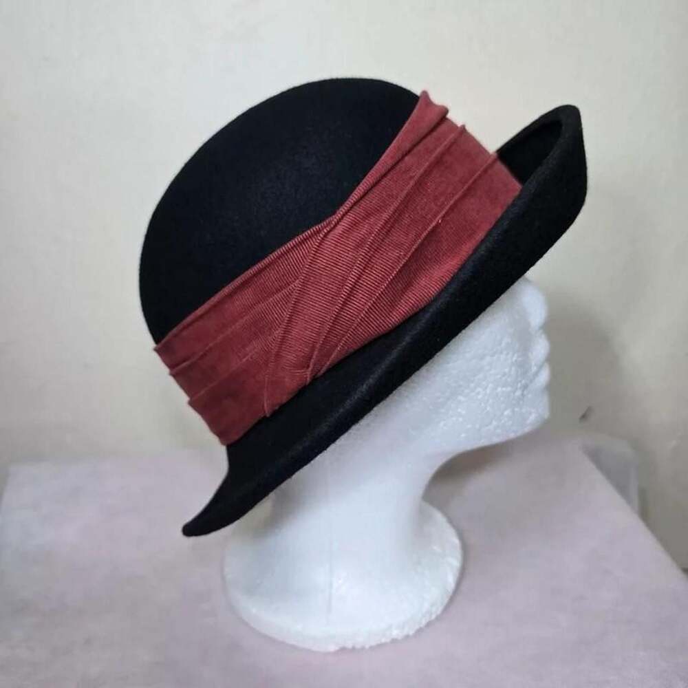 Laura Ashley Vintage 100% Wool Wide Brim Hat - Picture 4 of 8